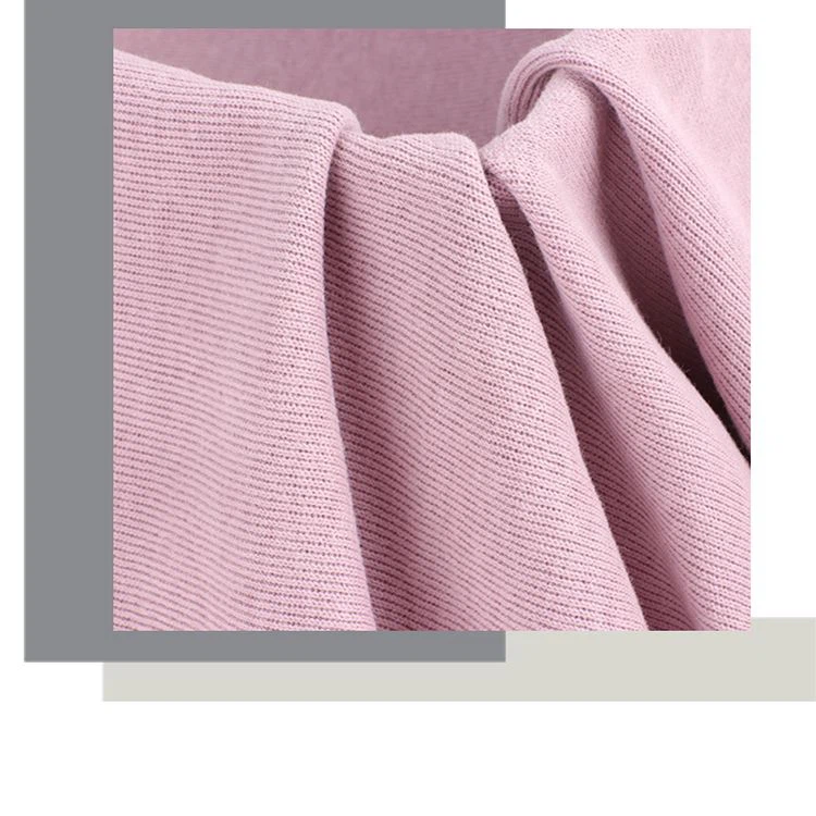 product-750-750 Polyester Cotton Rib Knit Fabric