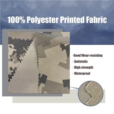 Vải Polyester Twill In Họa Tiết Rằn Ri