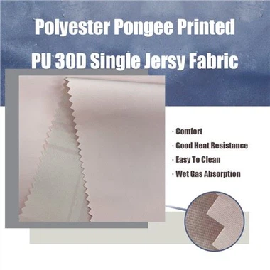 Vải Pongee Polyester có in PU
